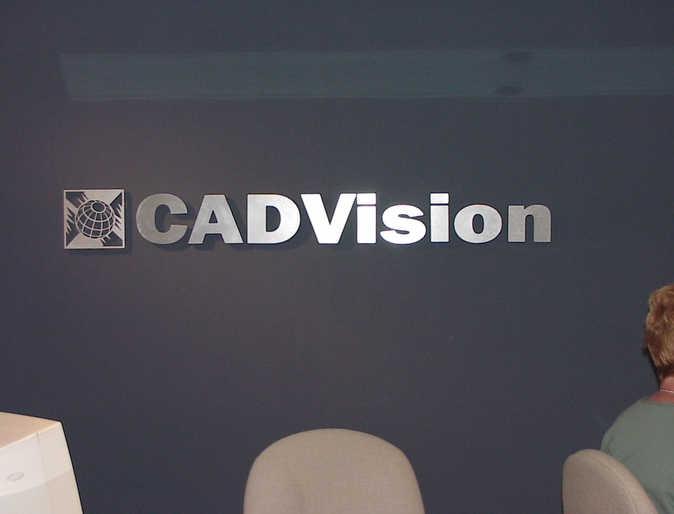 The CADVision wordmark on the wall