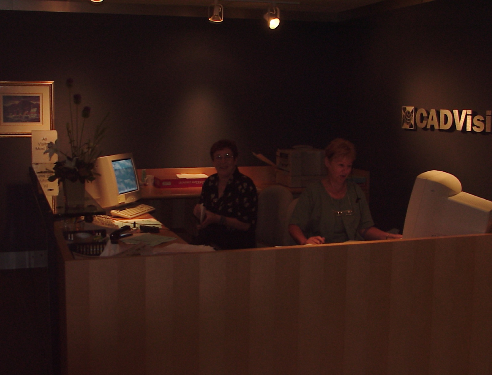 The reception desk
