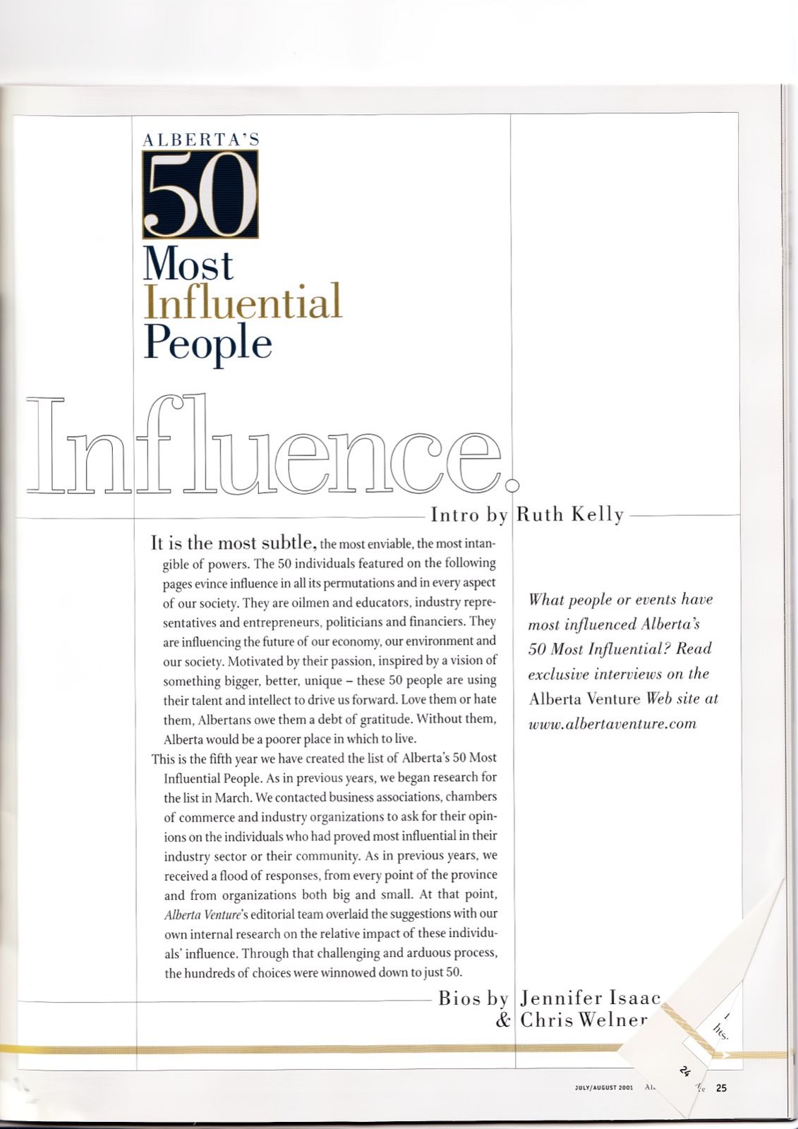 Alberta Venture — 50 Most Influential